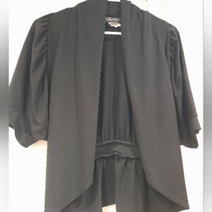 RB Collection New York Black Open Front Cardigan Size L